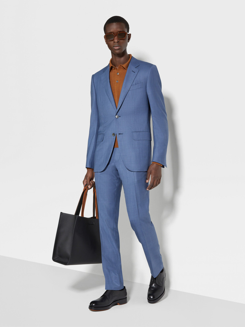 AVIO BLUE CENTOVENTIMILA WOOL SUIT 1