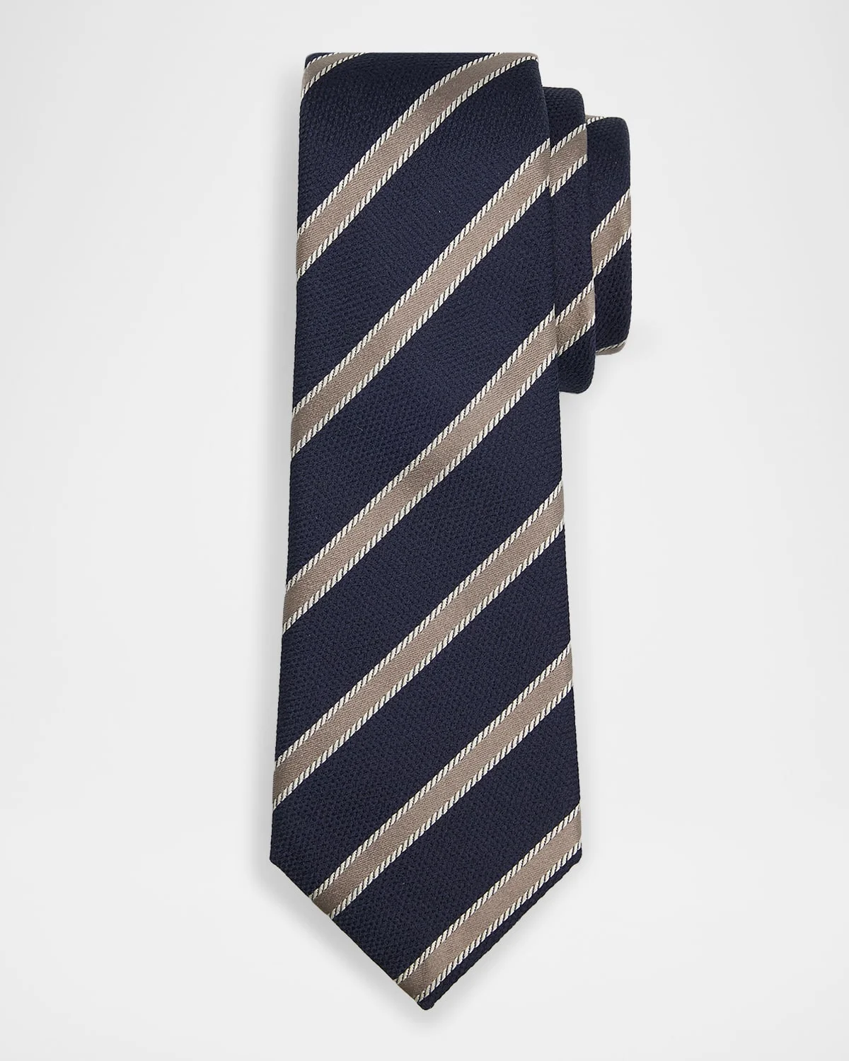 Men's Woven Stripe Silk Tie - 1