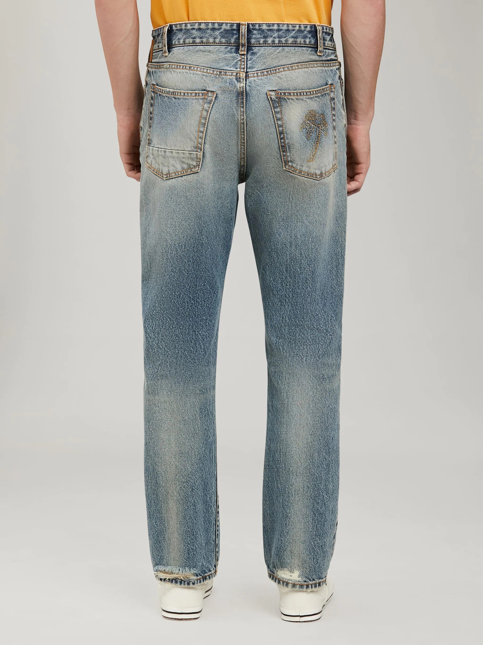 PALM REGULAR DENIM PANTS - 5