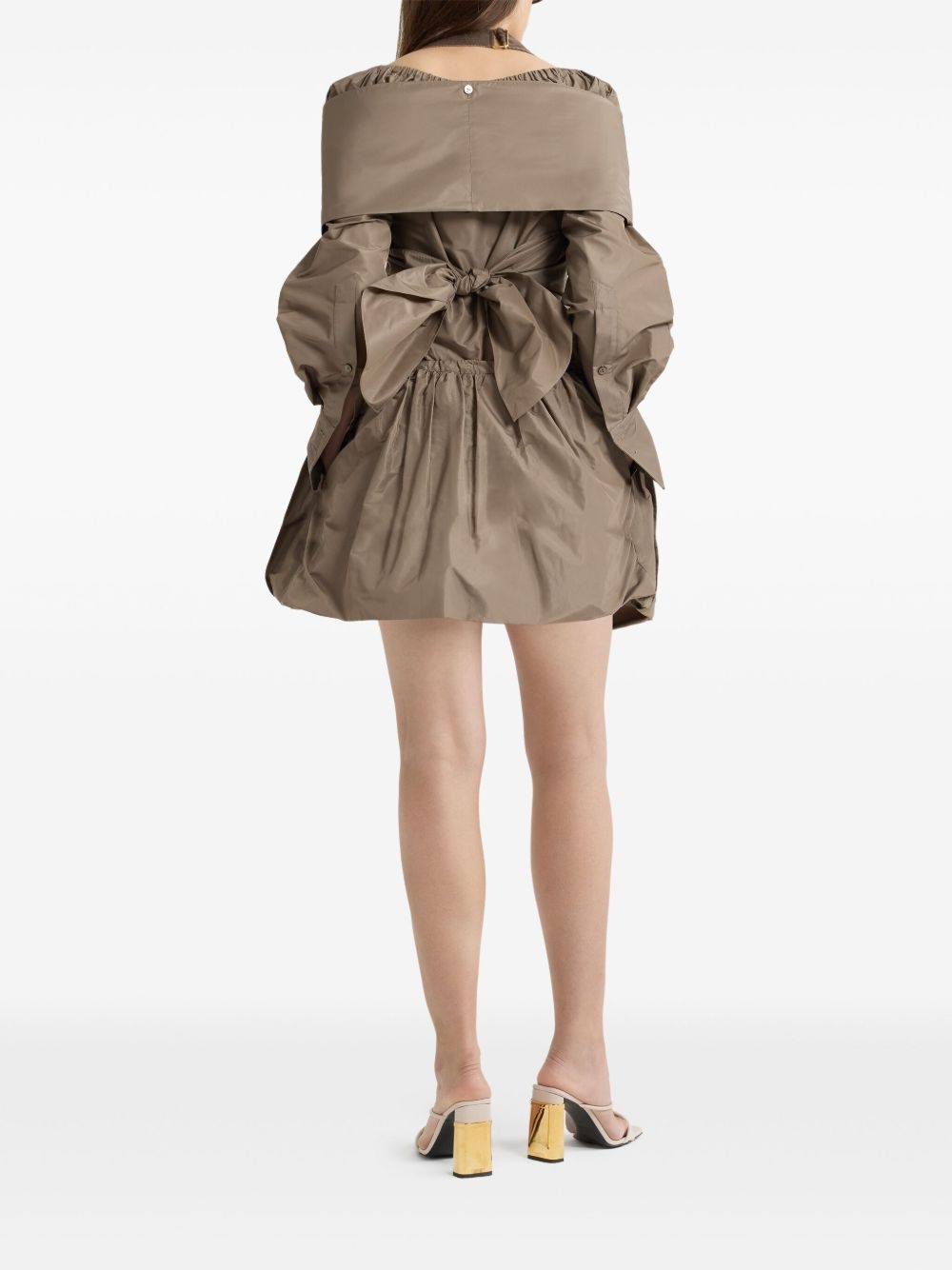 Puffy faille mini skirt - 3