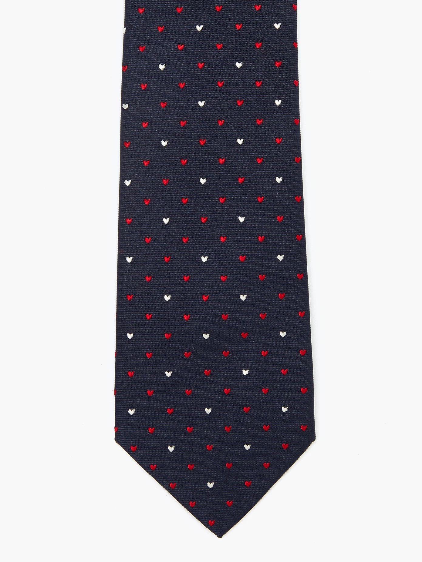 Heart-pattern silk-twill tie - 4