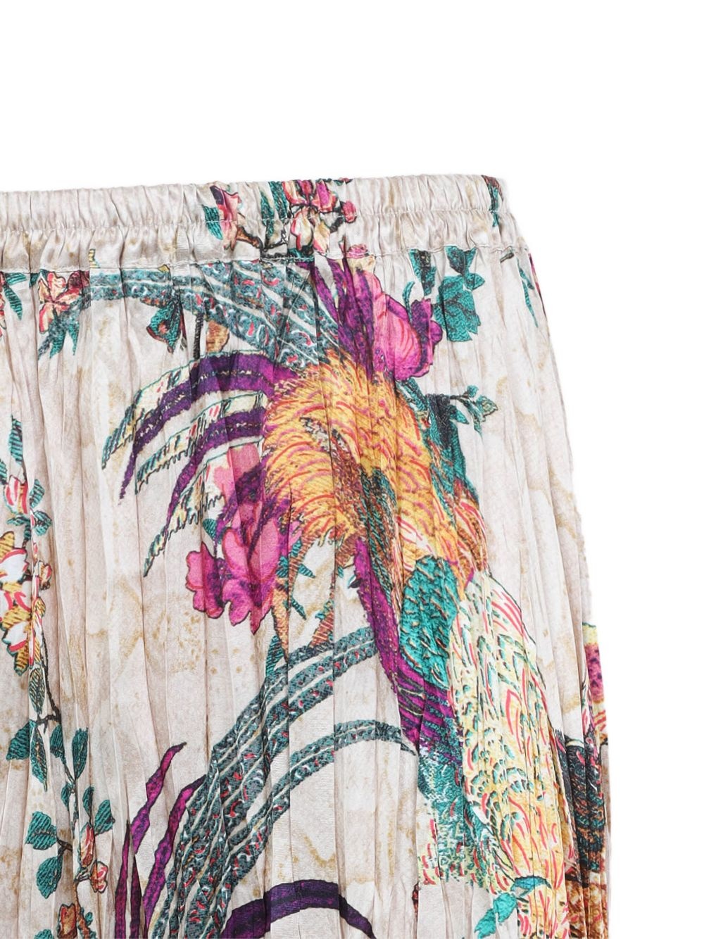 pleated floral-print maxi skirt - 3