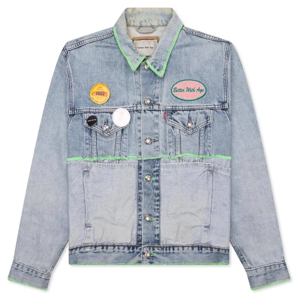 ESCAPADE REVERSIBLE DENIM JACKET - BLUE - 1