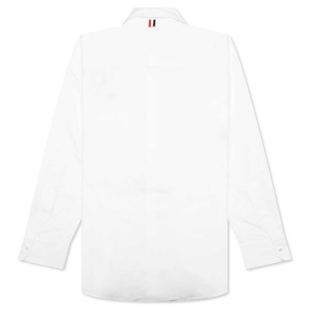OVERSIZED L/S SHIRT W/ ALL OVER EMBROIDERY - WHITE - 2