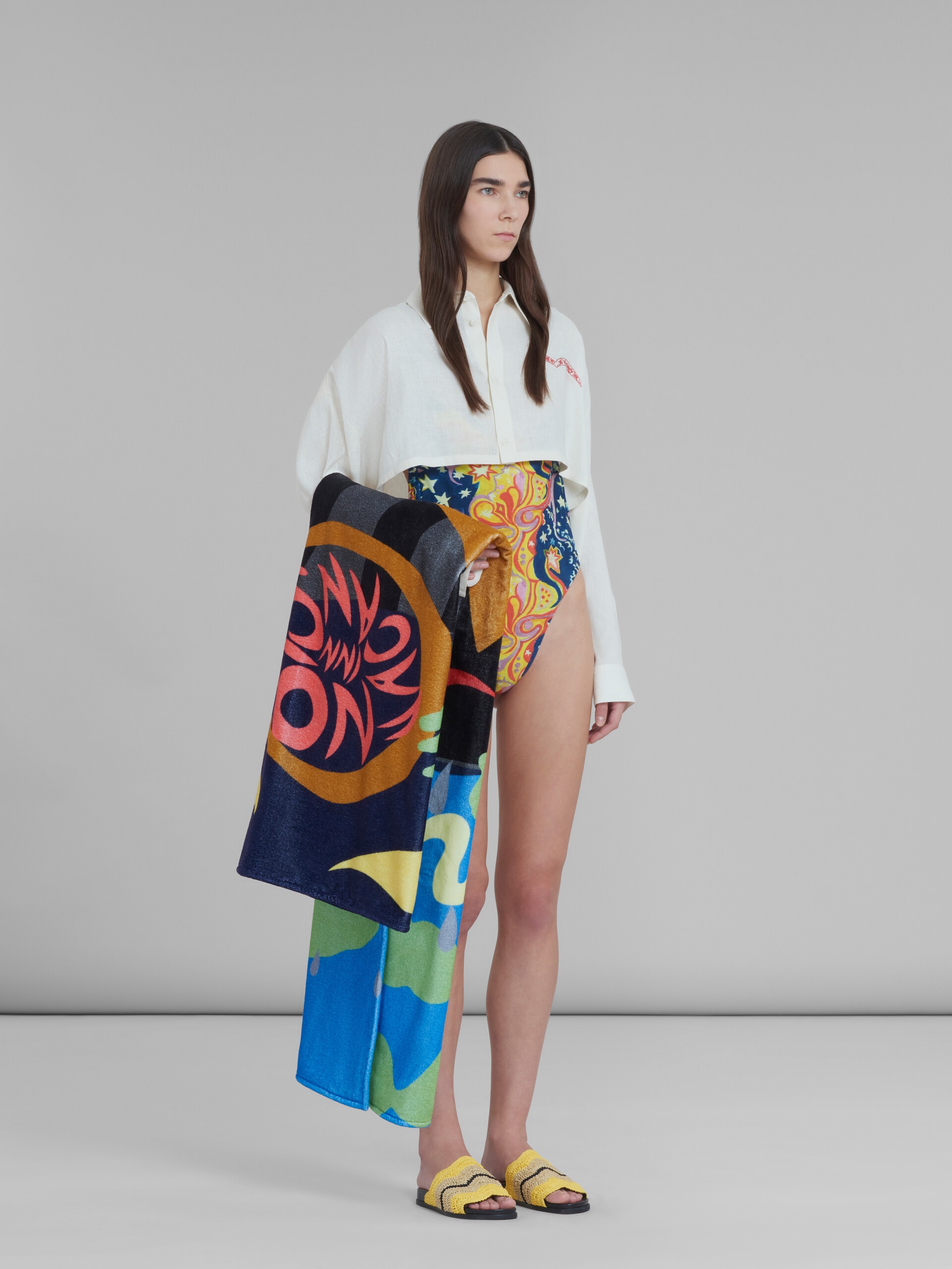 MARNI X NO VACANCY INN - PRINTED COTTON BEACH TOWEL - 2