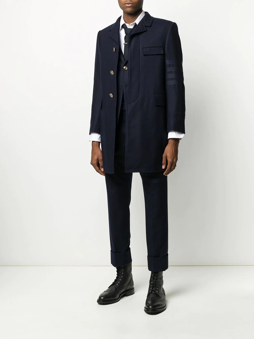 tonal 4-Bar flannel trousers - 2