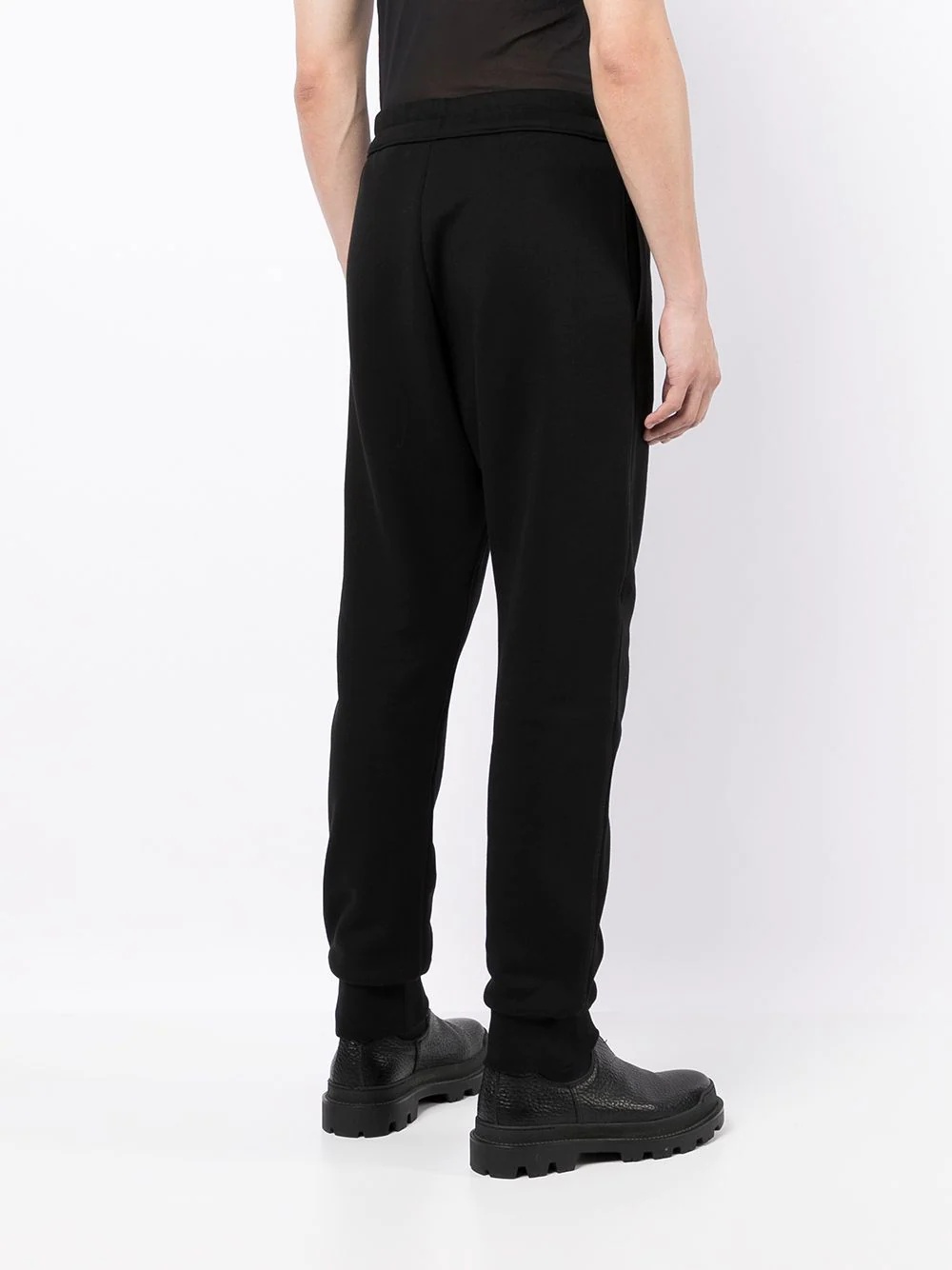 embossed logo tapered track trousers - 4