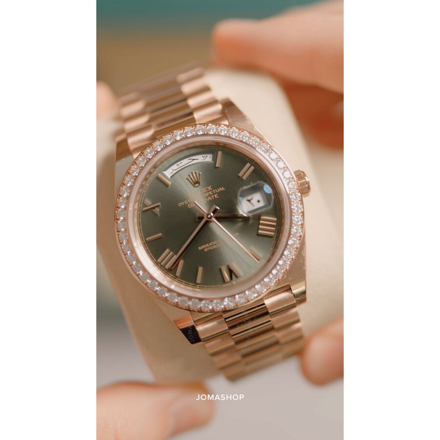 Rolex Day-Date 40 "Special Arabid Date Wheel" Automatic Diamond Green Dial Men's Watch M228345RBR-00 - 5