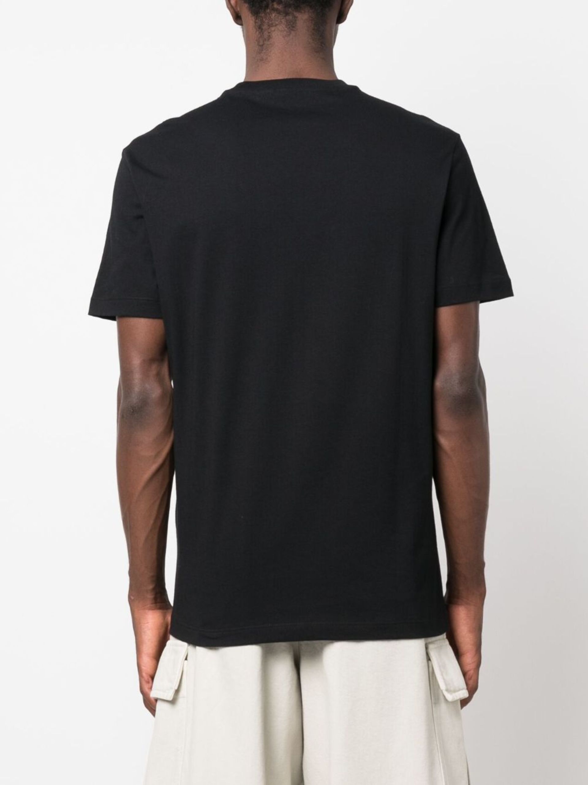 Black Medusa Embroidered Cotton T-shirt - 4