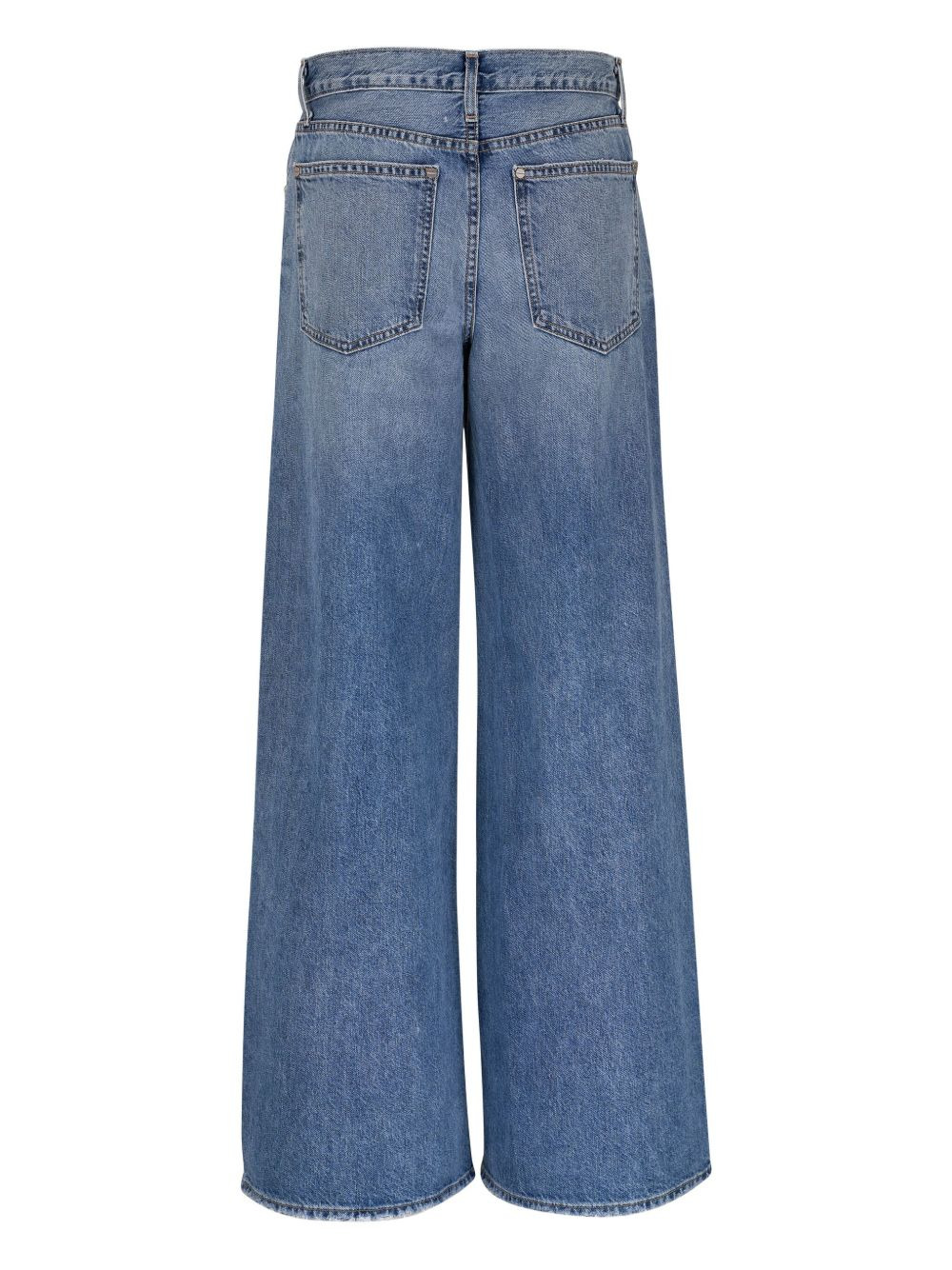 washed wide-leg jeans - 2