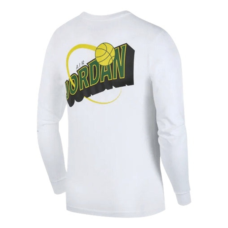Jordan Air Jordan Legacy AJ10 Alphabet Logo Printing Long Sleeves White CT0736-100 outlook