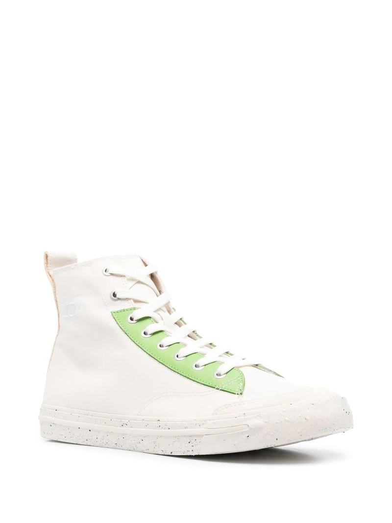 Diesel colourblock high-top sneakers outlook
