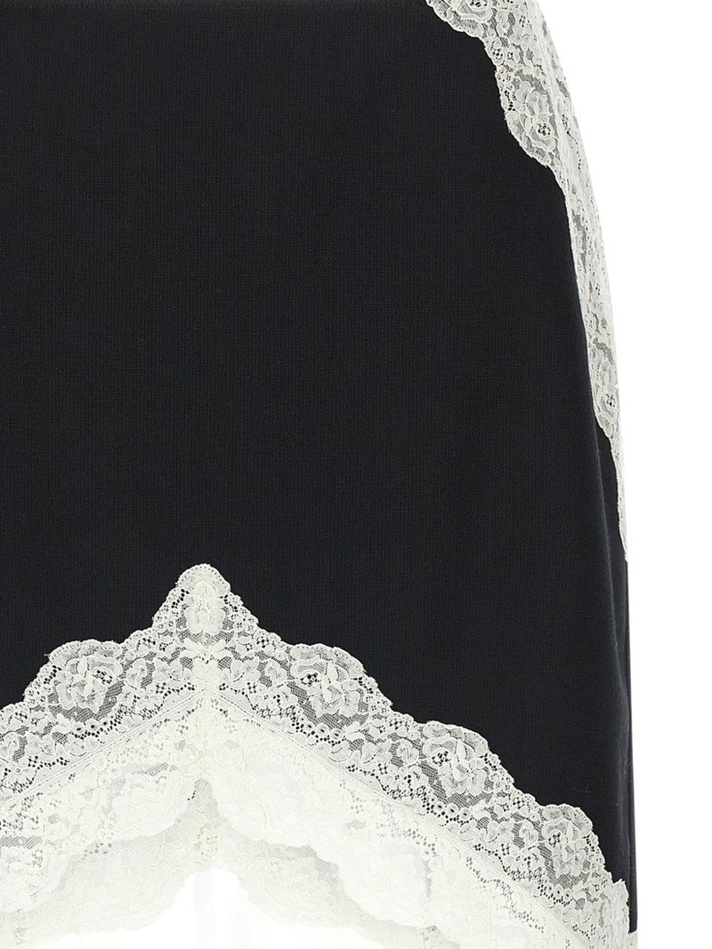 Jil Sander lace-inserts midi skirt outlook