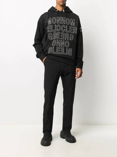 Moncler Grenoble mirrored logo-print hoodie outlook