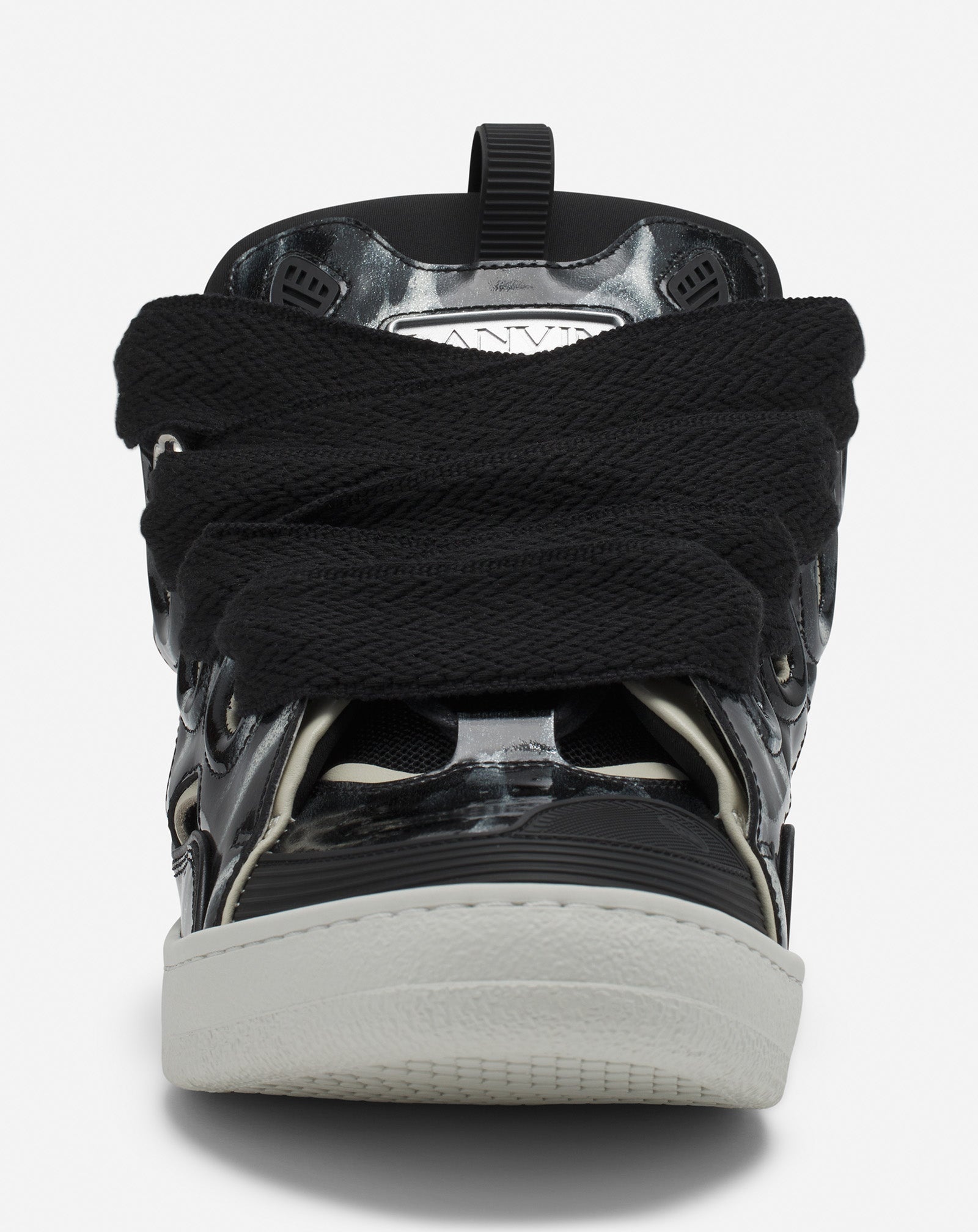 CURB LEATHER SNEAKERS WITH SPARKLES - 7