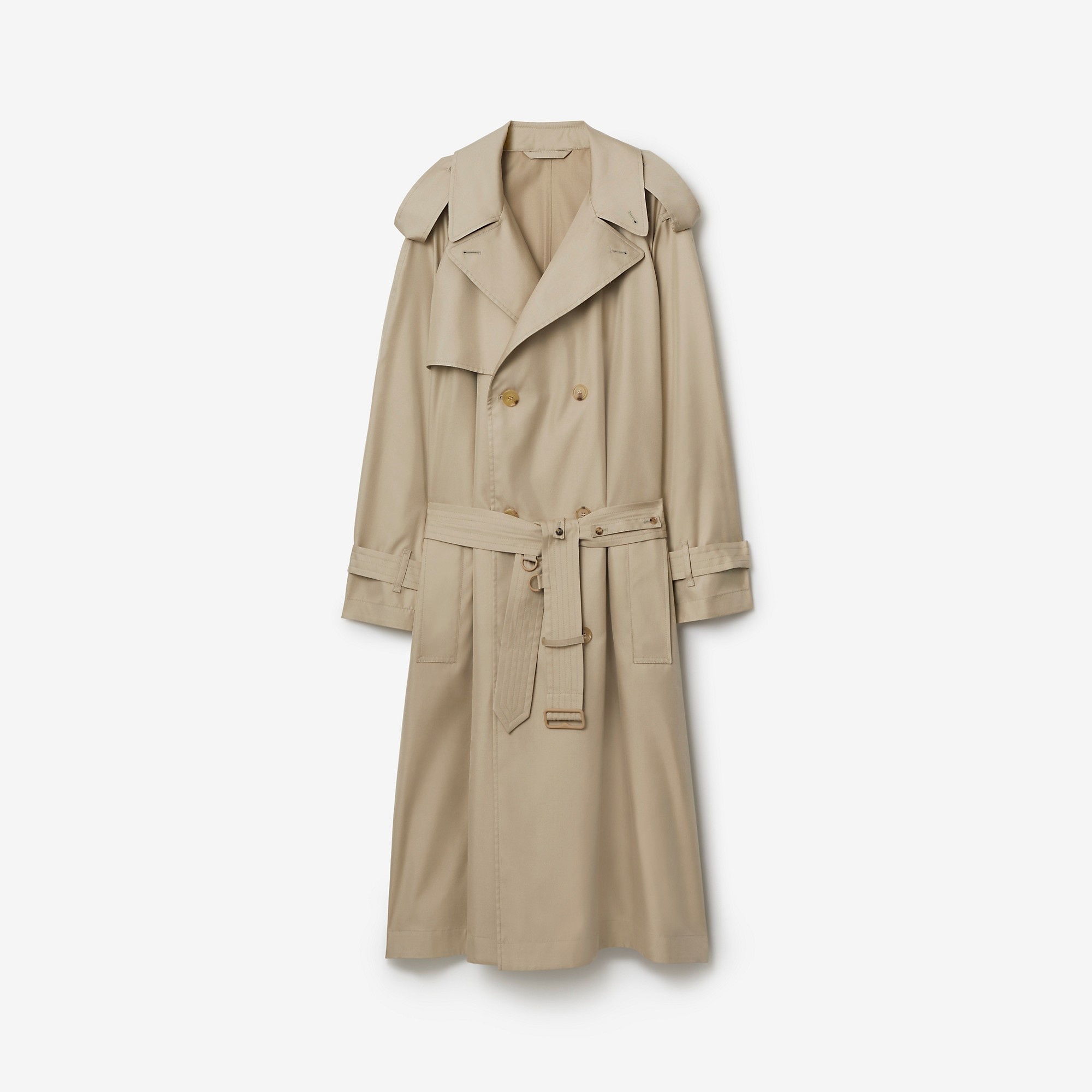 Long Silk Trench Coat - 1