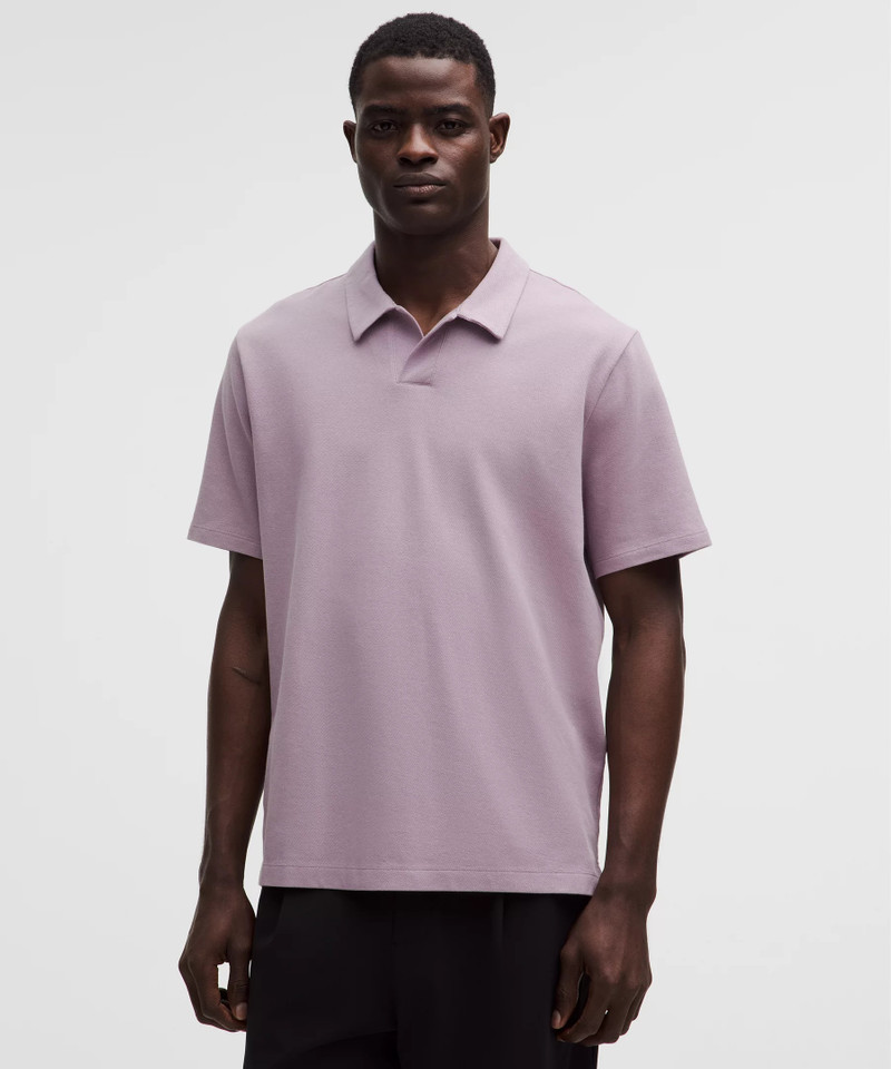 Pique Performance Johnny-Collar Short-Sleeve Shirt 1