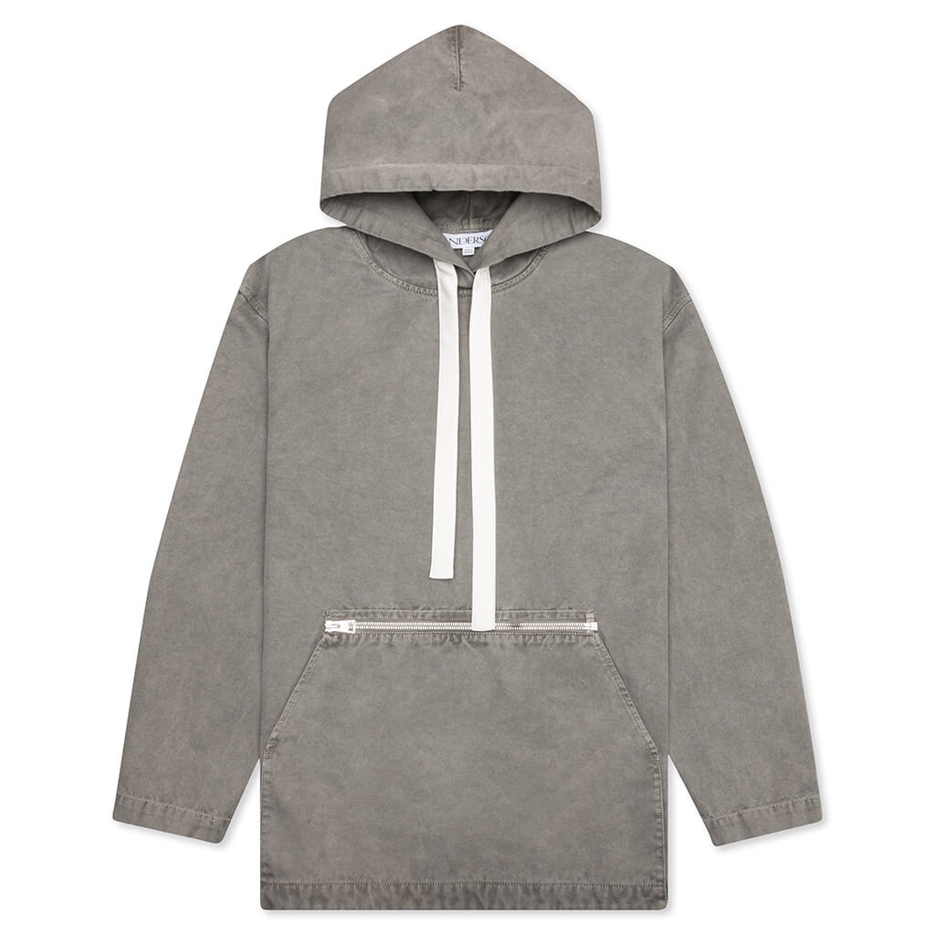 GARMENT DYE HOODIE - GREY - 1
