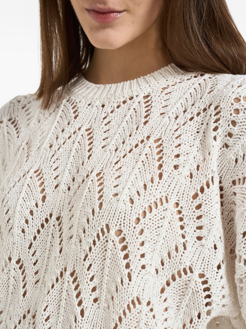pointelle-knit T-shirt 5