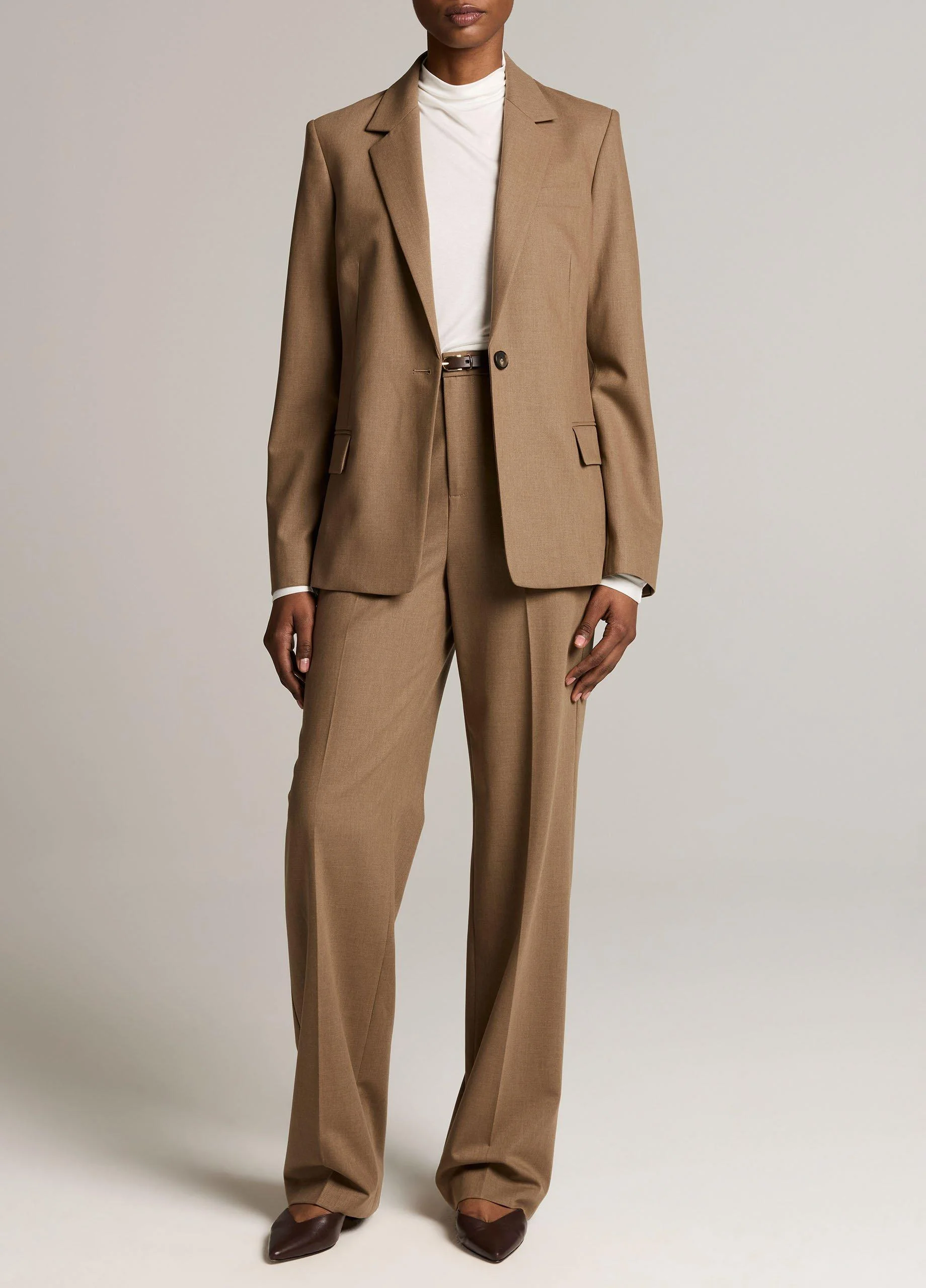 Elsa Fine Suiting High-Rise Straight-Leg Trouser - 1