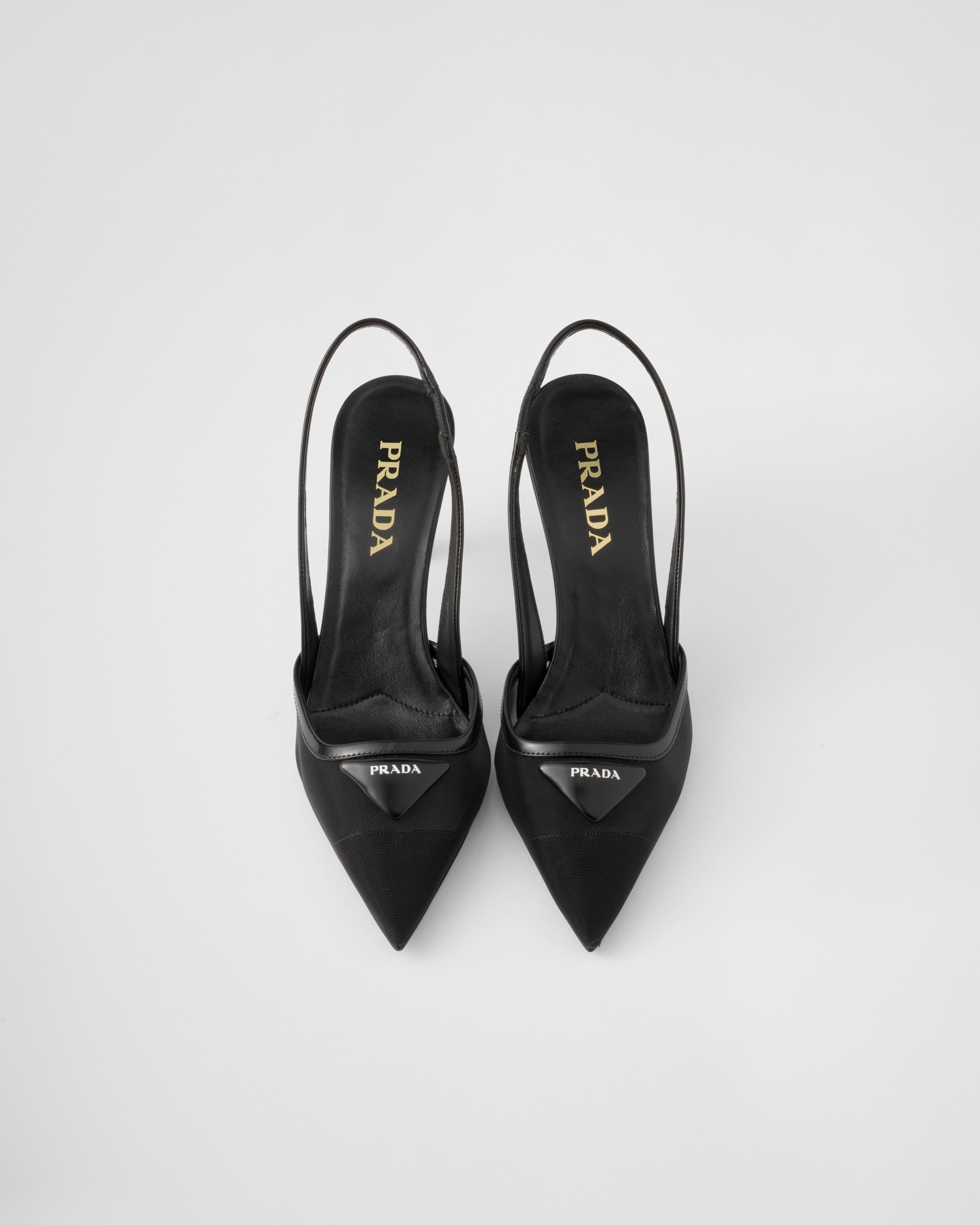 Mesh fabric slingback pumps - 3