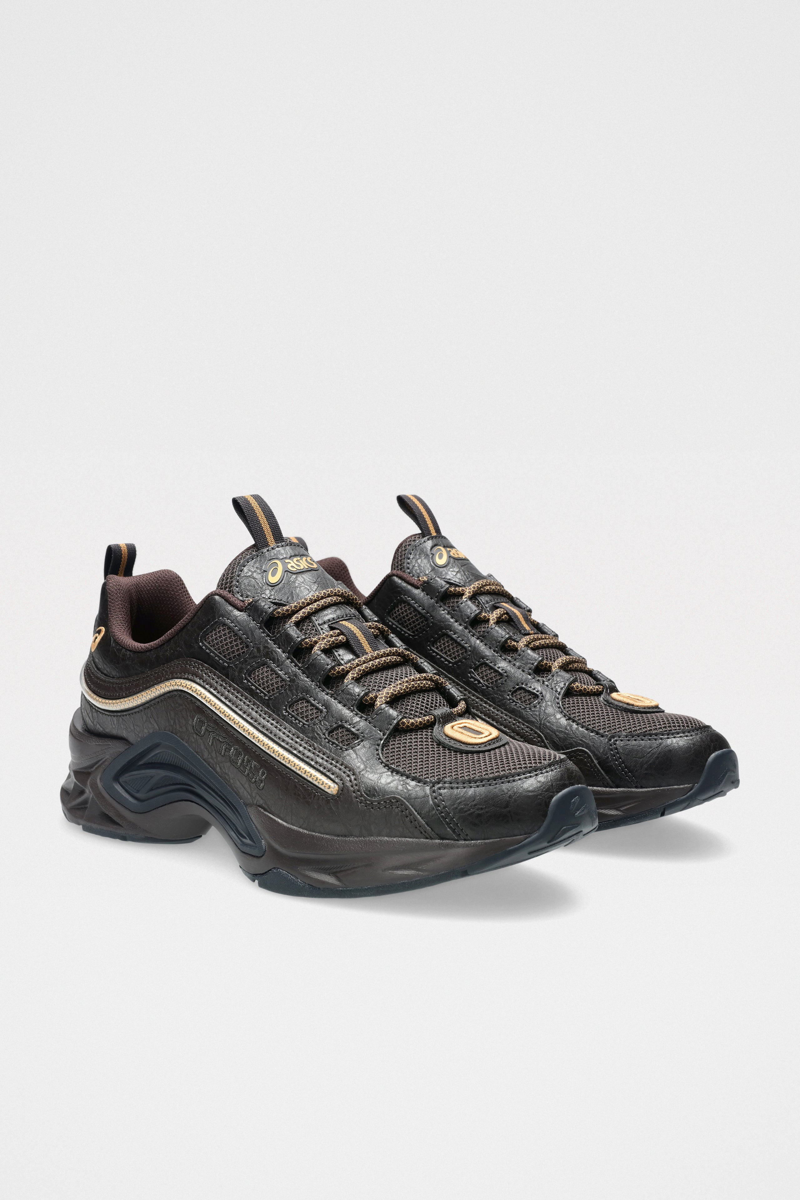 ASICS X OTTO 958 PROTOBLAST-CMLVIII DARK BROWN / PURE GOLD - 3