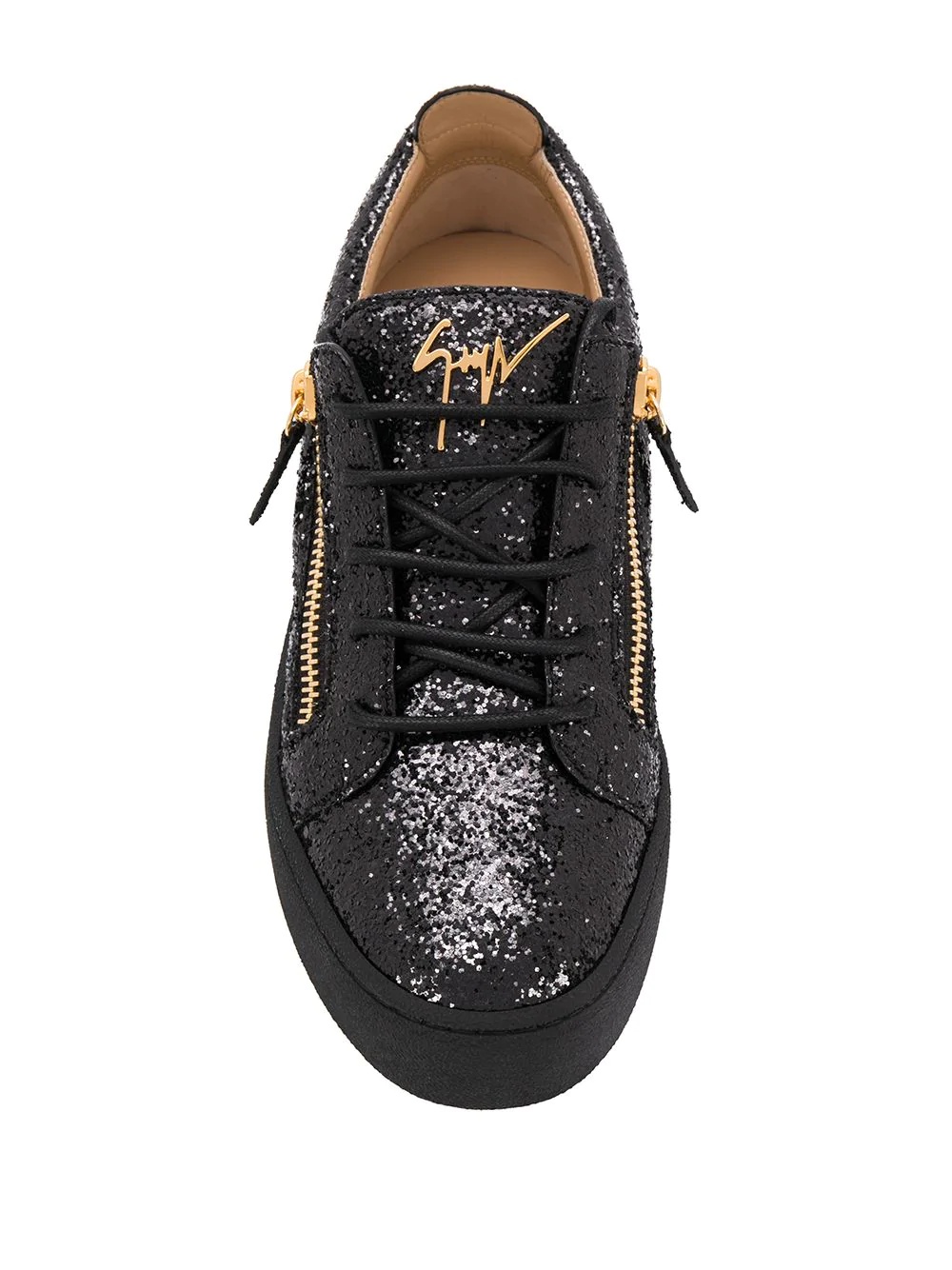 Kriss glitter low-top sneakers - 4