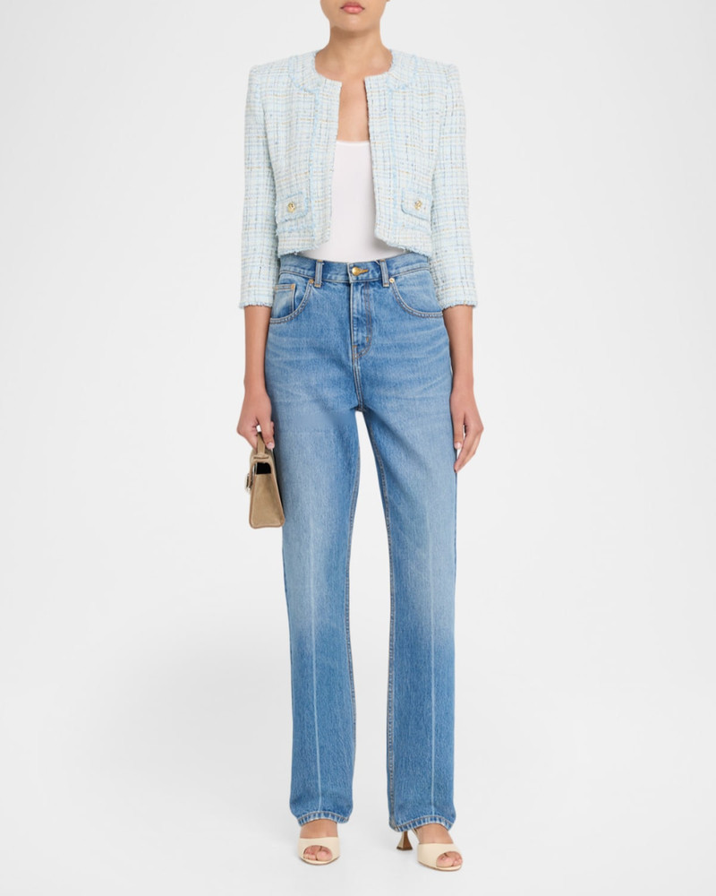 GENERATION LOVE Salvador Cropped Tweed Blazer outlook