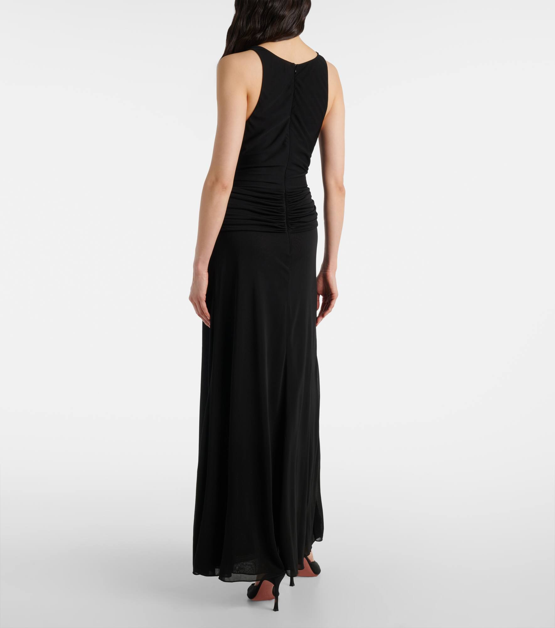 Twisted Halter gathered ruched gown - 3