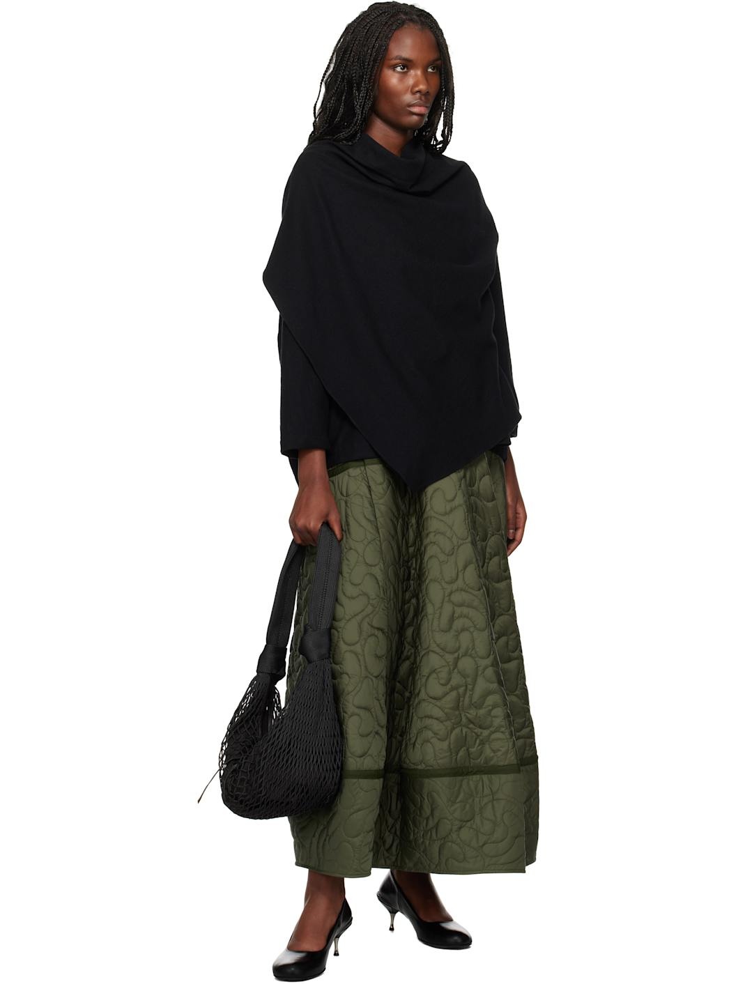 Khaki 'The Parachutist' Midi Skirt - 4
