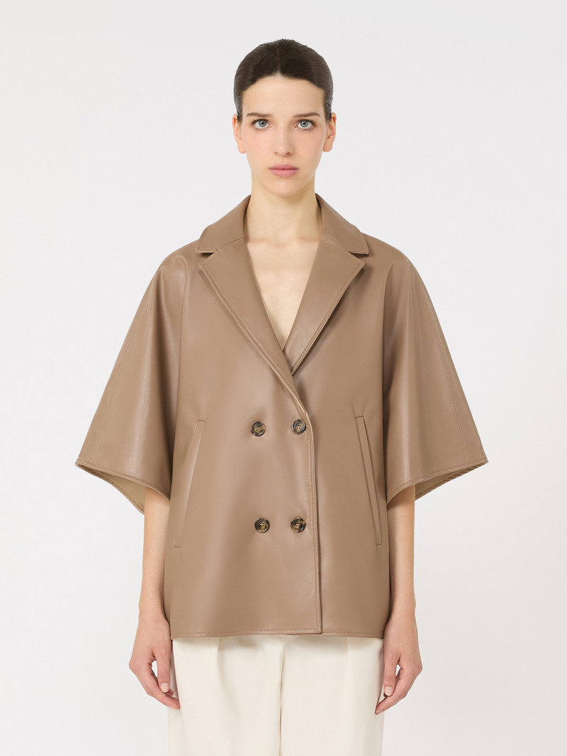 NOLI Double-breasted reversible cape in water-repellent cotton 3