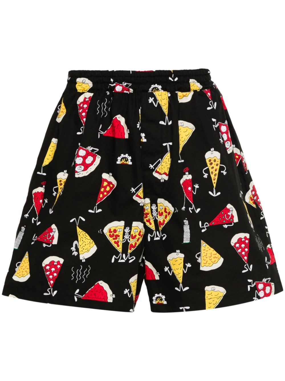 cartoon-print cotton shorts - 1