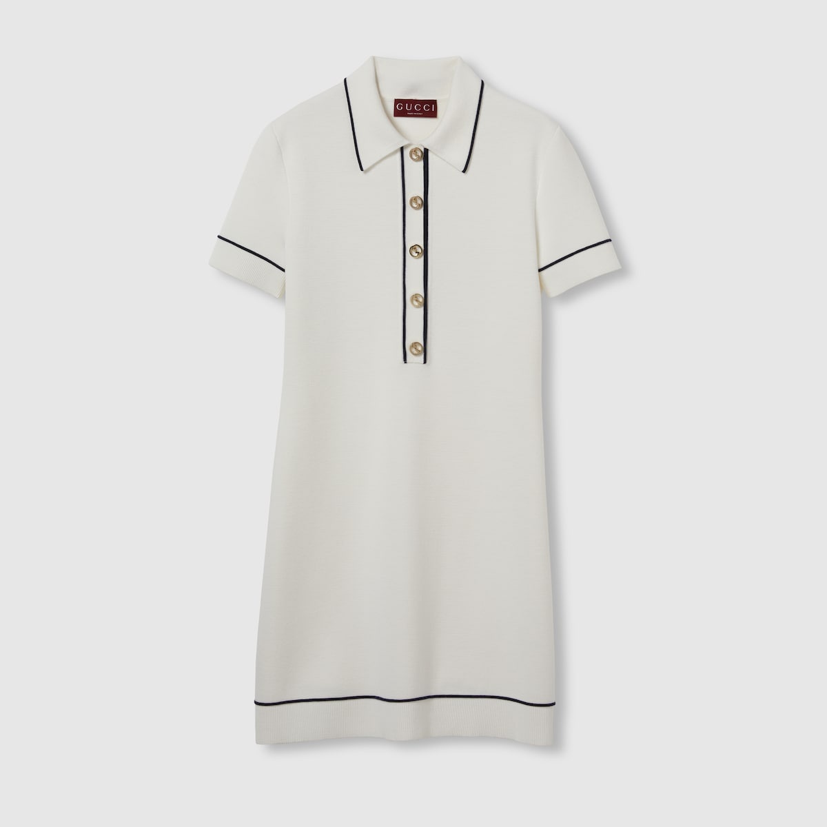Fine wool polo dress - 1