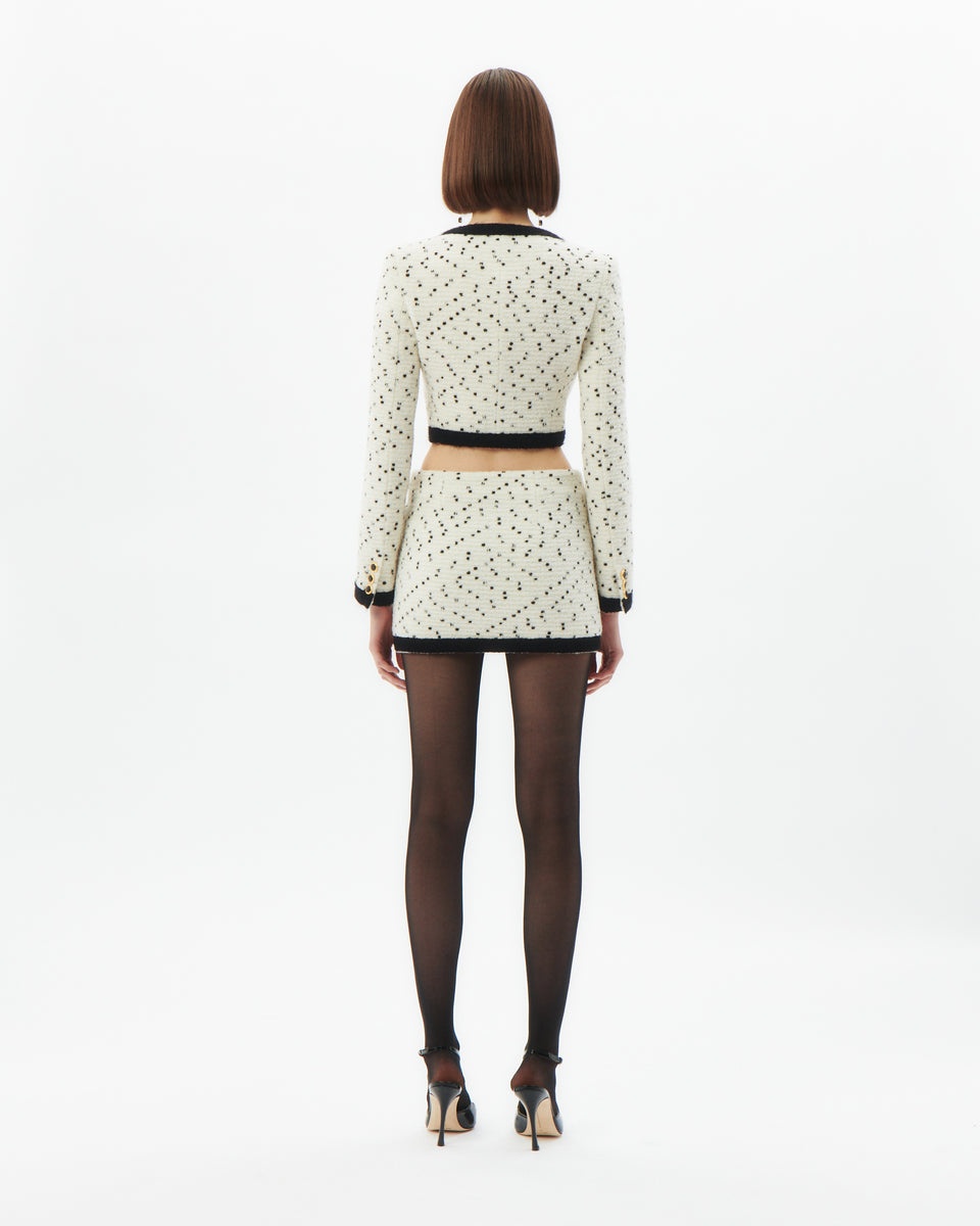 TWEED BOUCLE CROPPED JACKET - 5