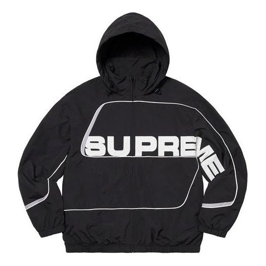 Supreme S Paneled Track Jacket 'Black Whtie' SUP-FW21-115 - 1