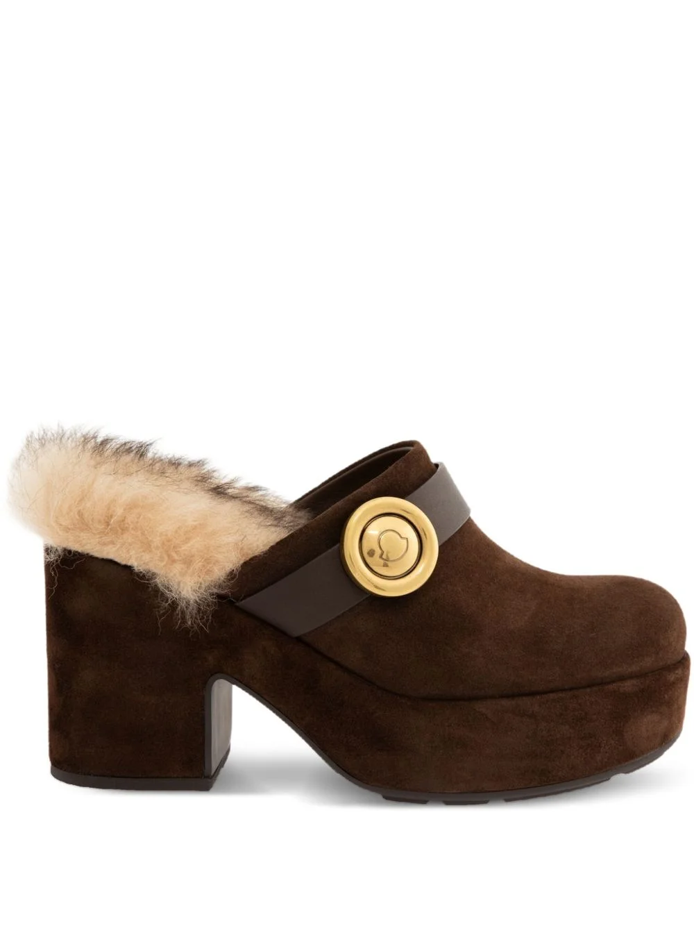 90mm Amalia faux fur-trim mules - 1