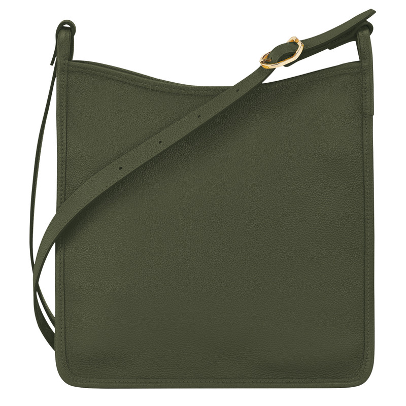 Le Foulonné M Crossbody bag Khaki - Leather 4