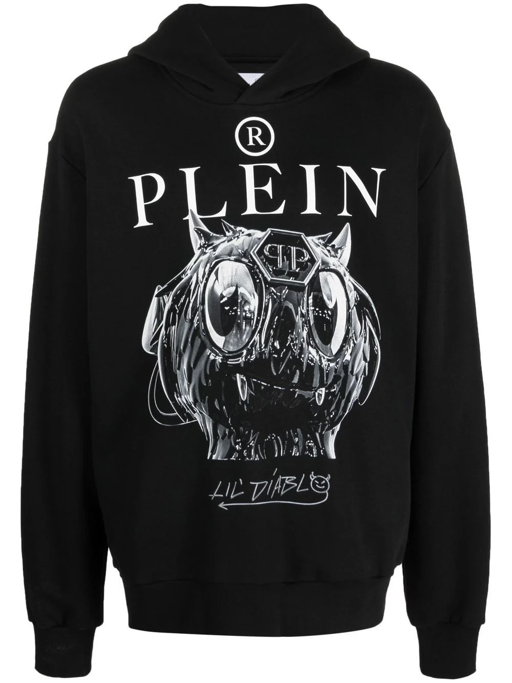 graphic-print pullover hoodie - 1