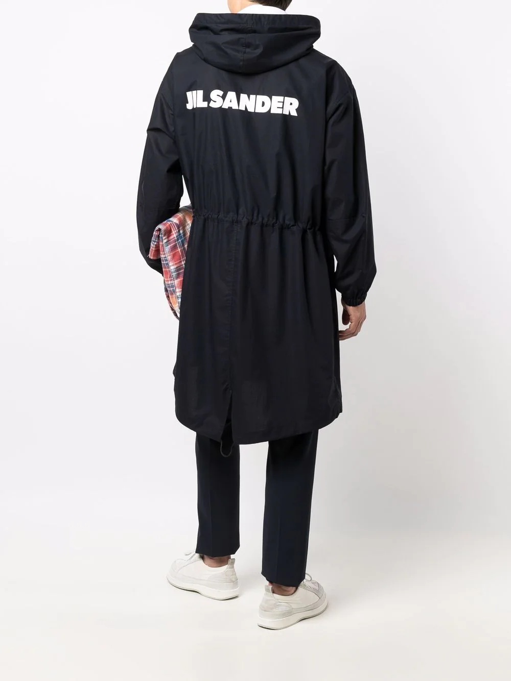 logo-print hooded parka - 2