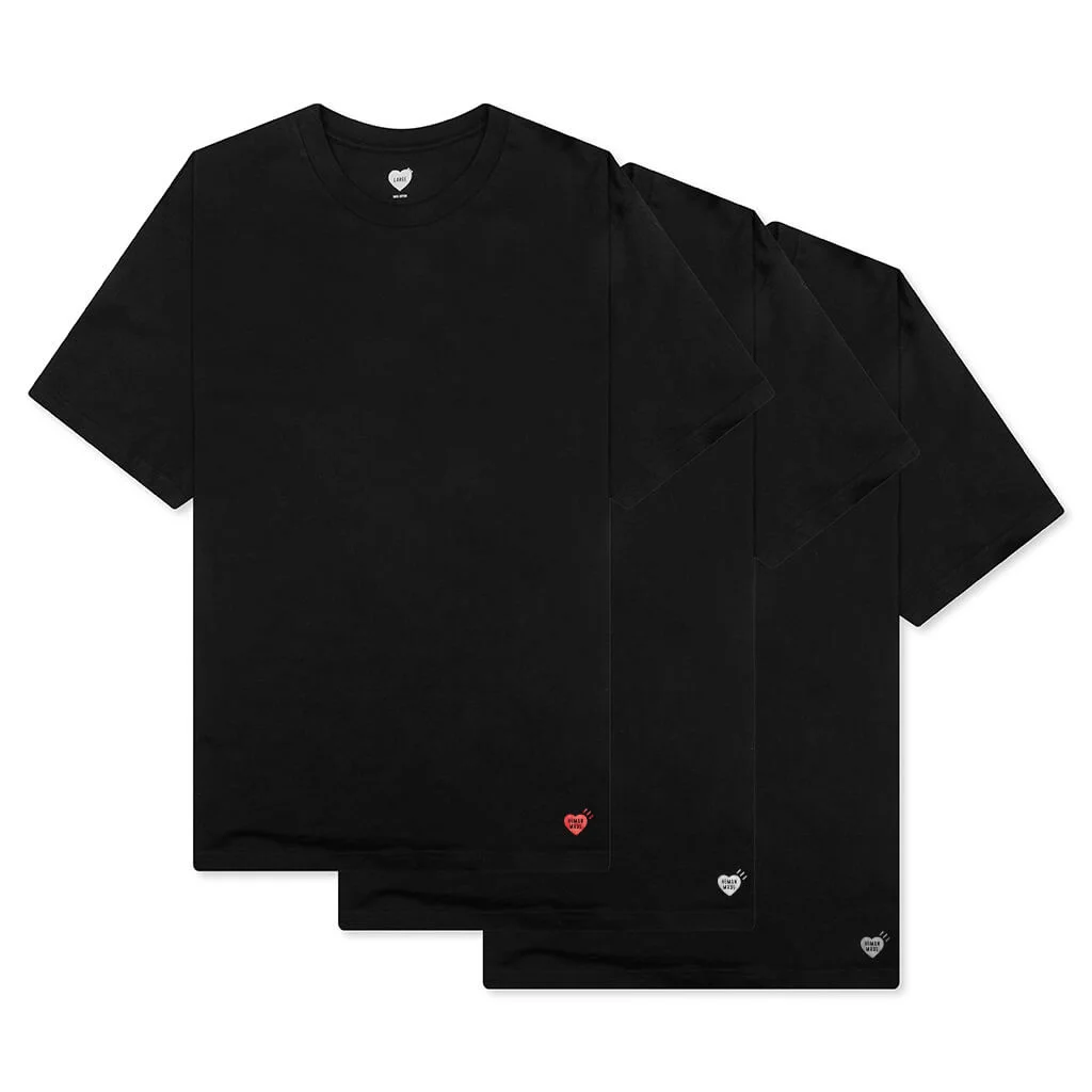 3-PACK T-SHIRT SET - BLACK - 1