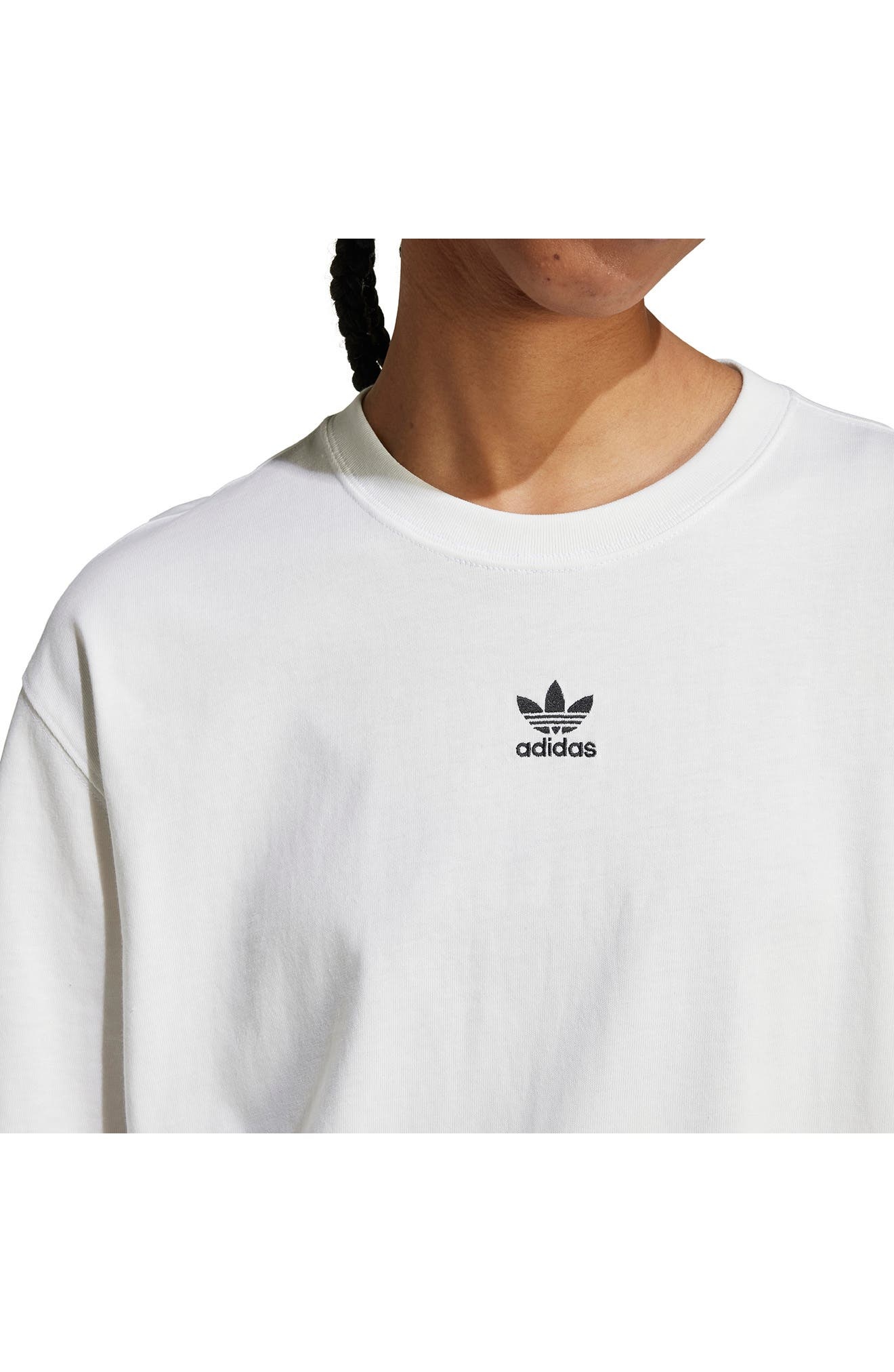 adidas Essentials Lifestyle Trefoil Logo Cotton T-Shirt in White at Nordstrom - 5