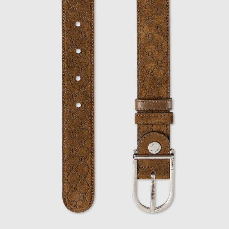GUCCI Reversible belt with rounded buckle outlook