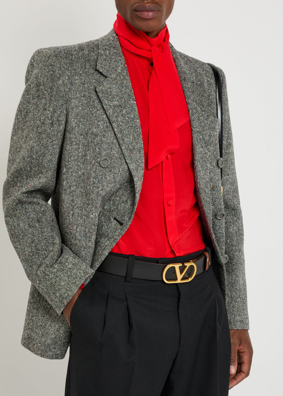 Valentino Garavani Vlogo Reversible Leather Belt - 4
