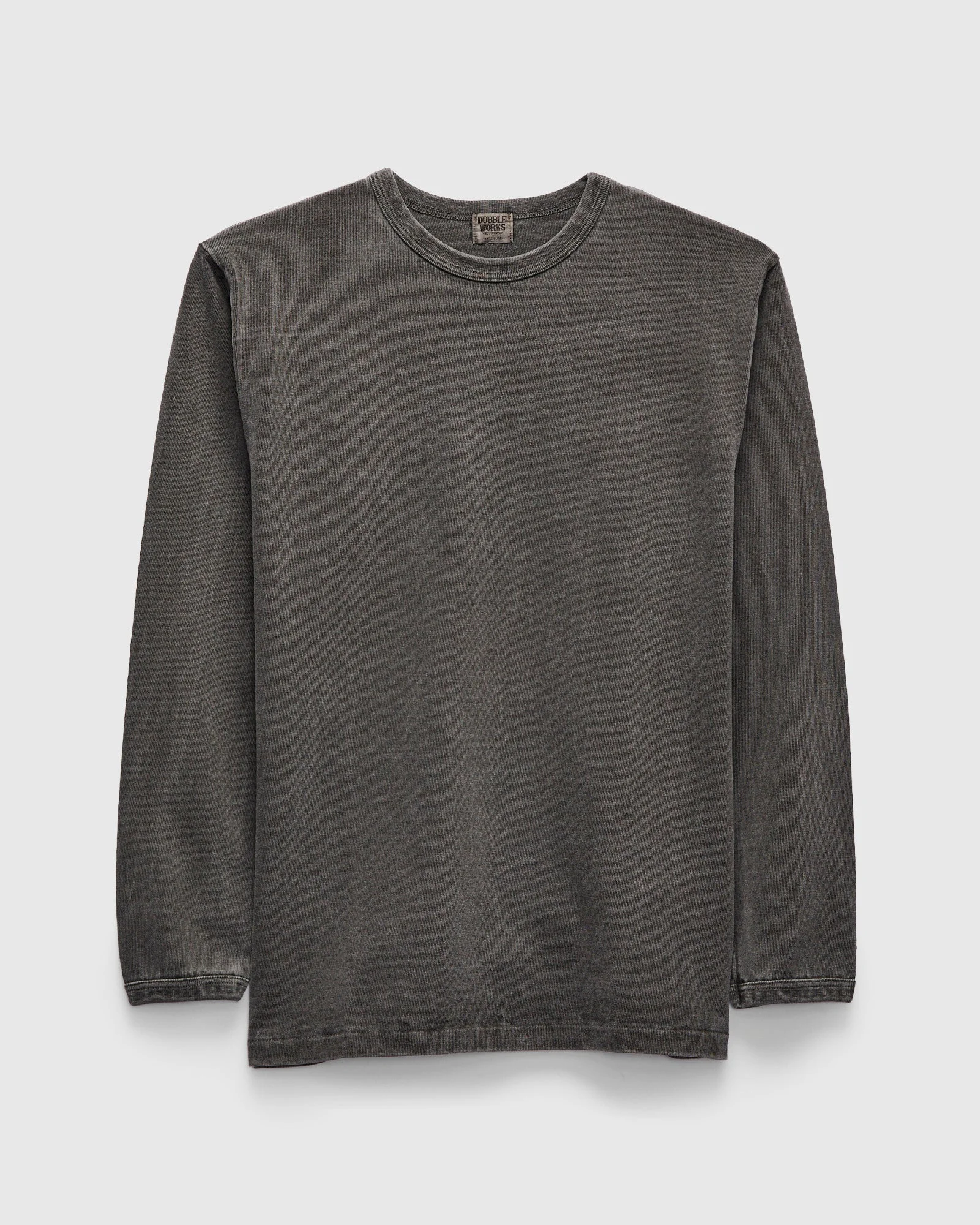 Stand Wheeler Long Sleeve Pigment-Dyed Tee in Sumikuro - 1