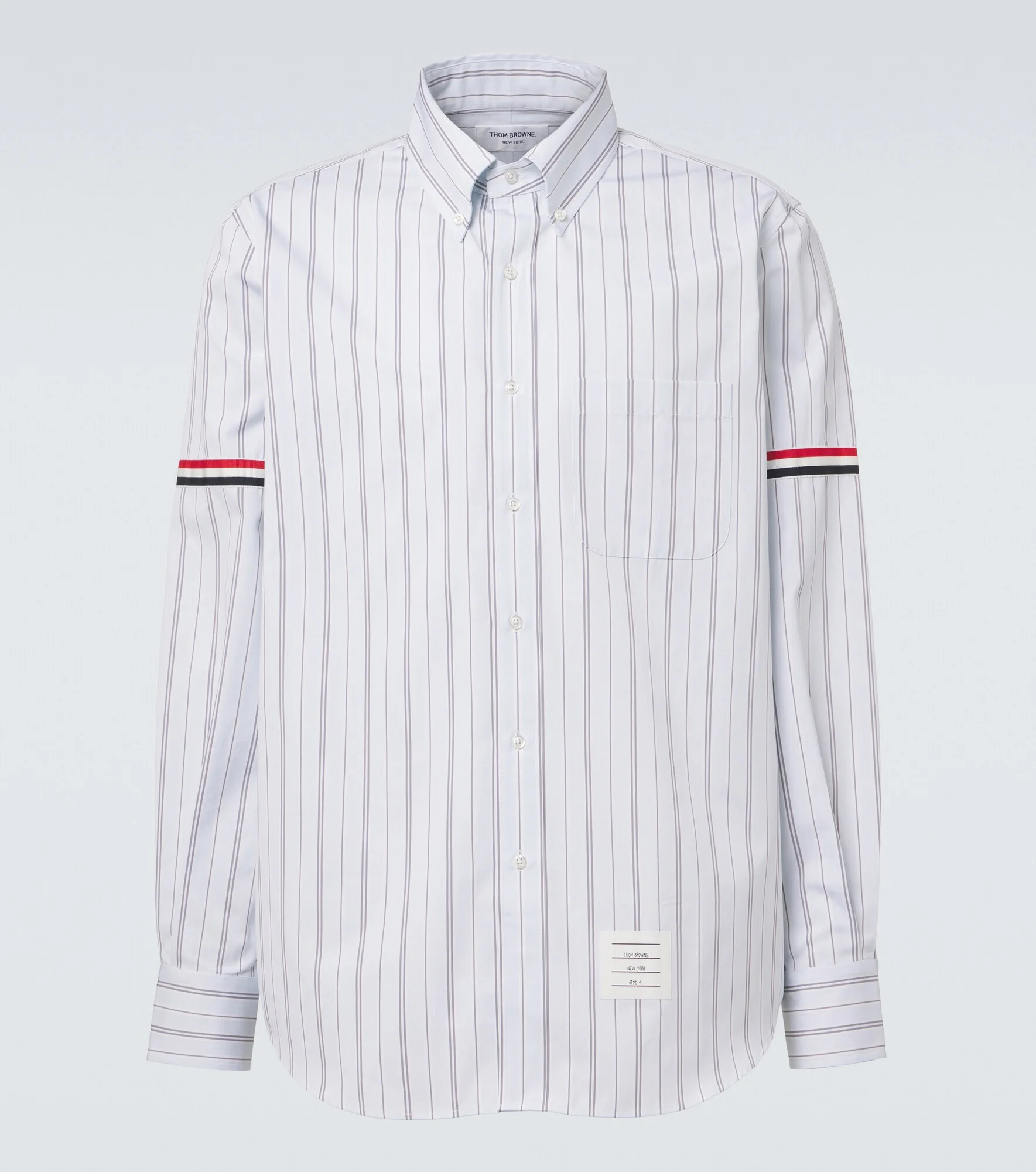 4-Bar striped cotton shirt - 1
