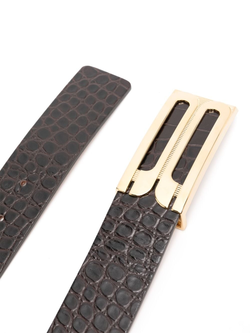 croc-effect belt - 2