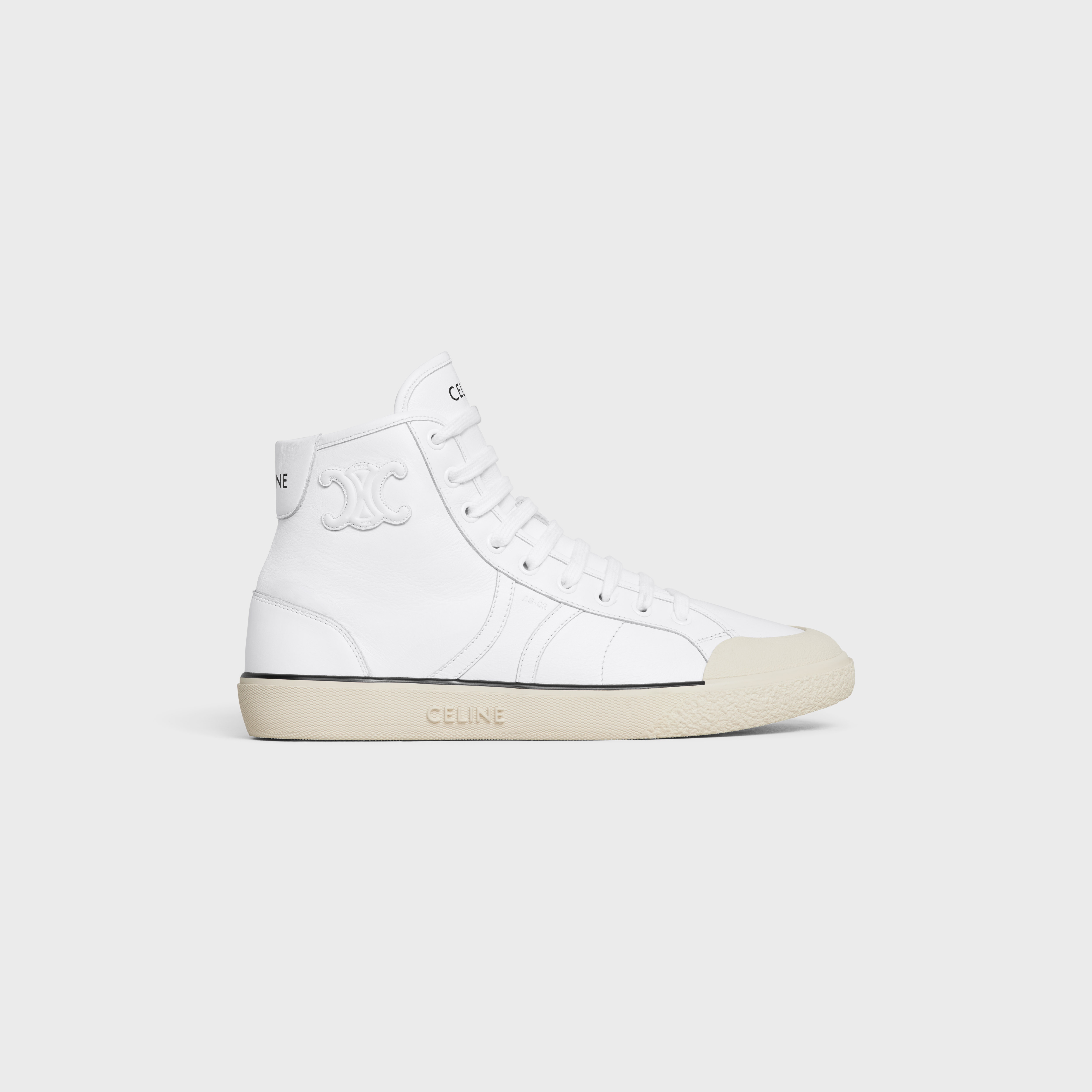 AS-02 MID LOW LACE-UP CELINE ALAN SNEAKERS WITH TRIOMPHE PATCH in CALFSKIN - 1
