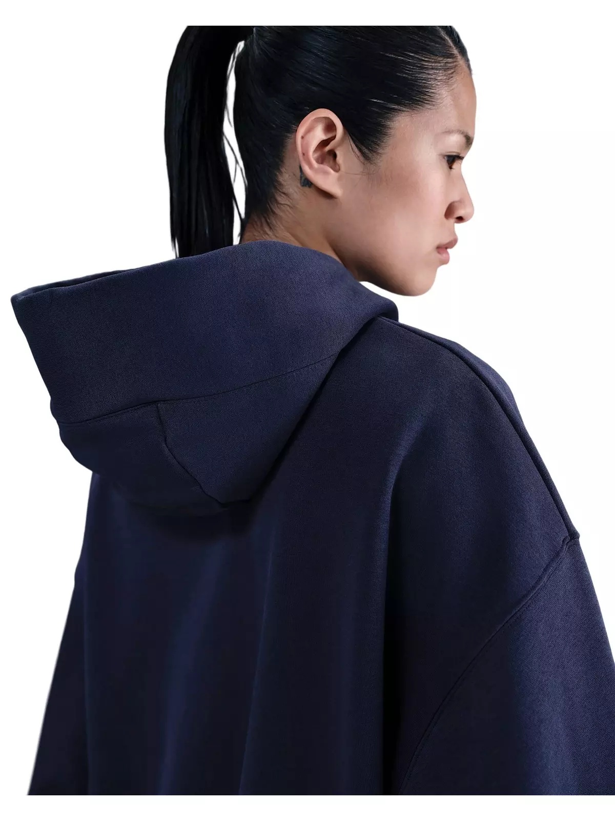 Women's Sportswear Phoenix Fleece Over-Oversized Pullover Hoodie -Navy - 2