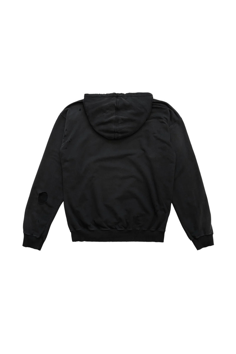 Ann Demeulemeester Ann Demeulemeester High Comfort Hoody With Printed Patches Black outlook