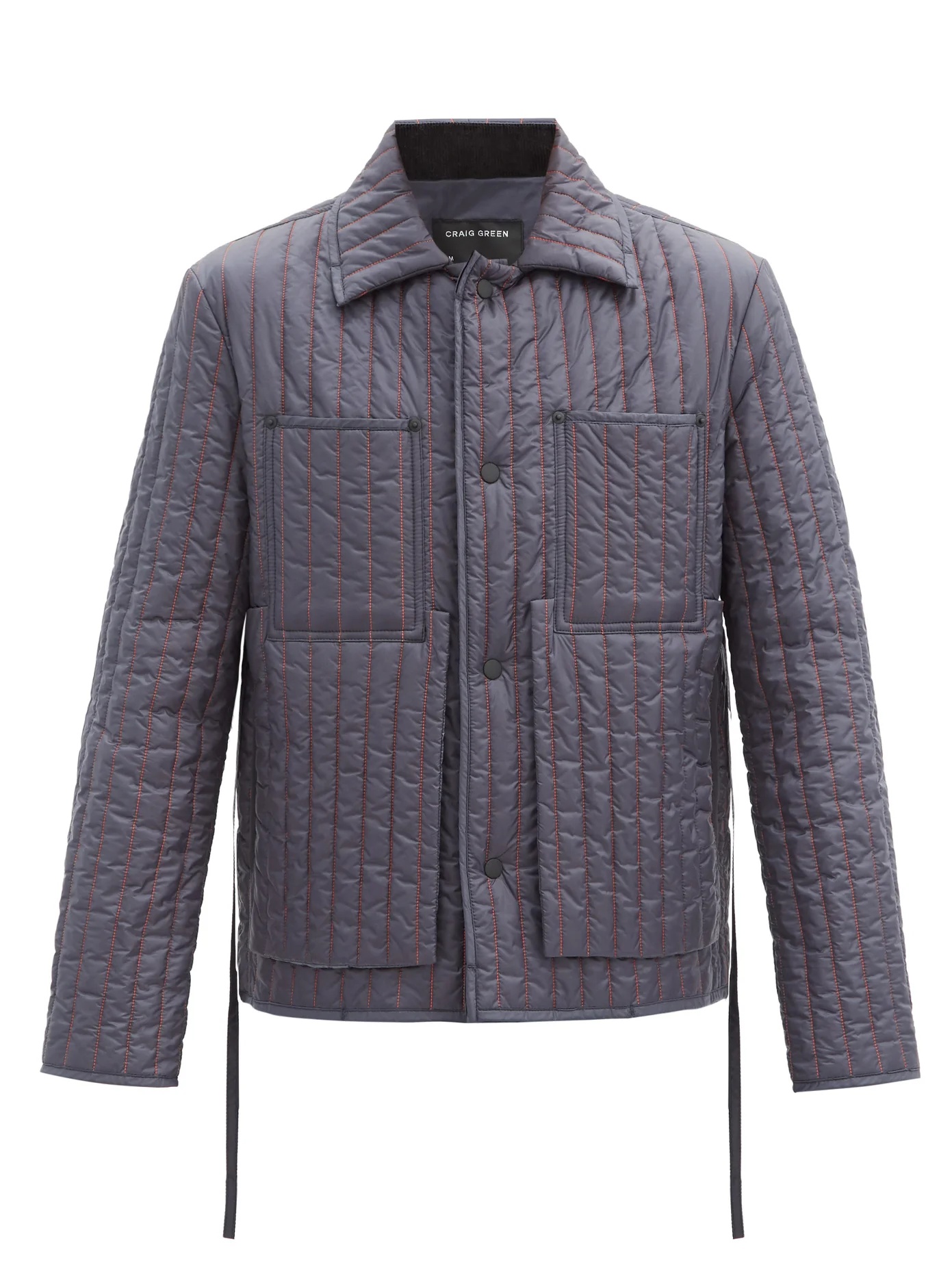 Topstitched quilted nylon jacket - 1